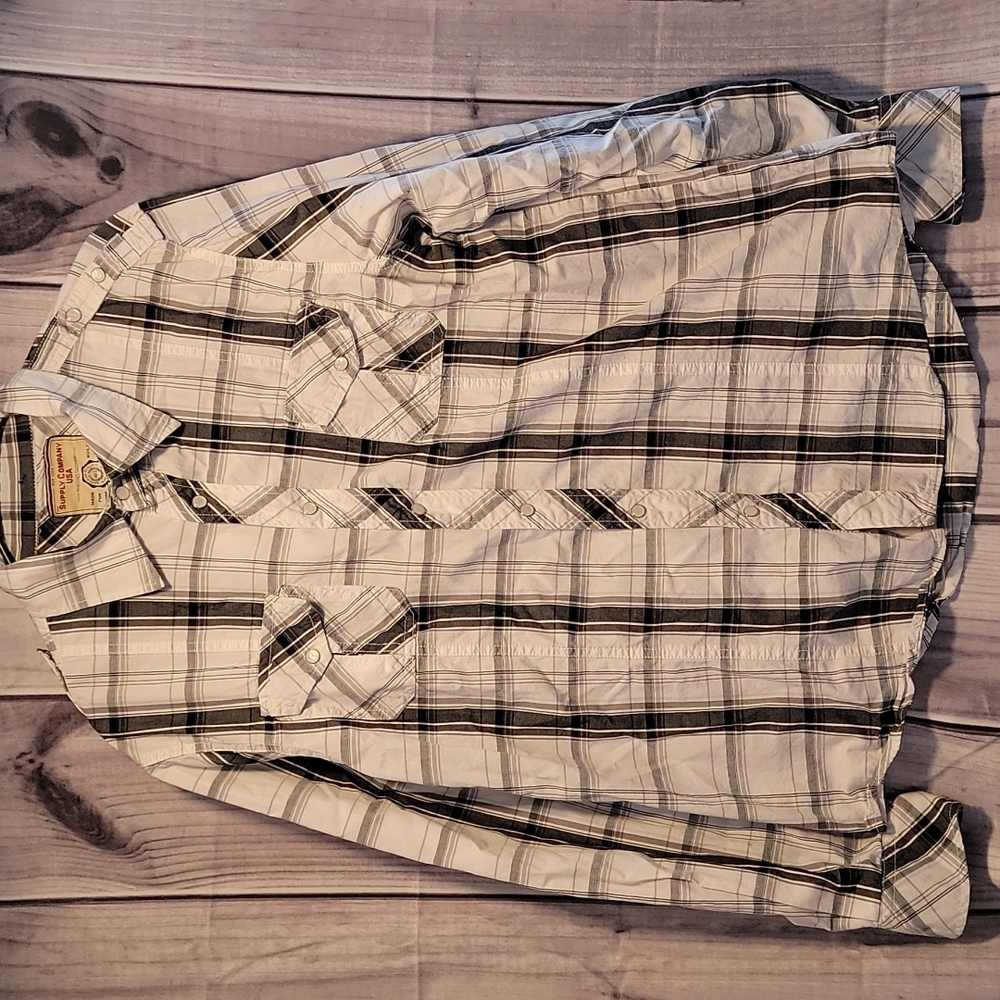 Supply company USA pearl pearl snap button-down button-down large